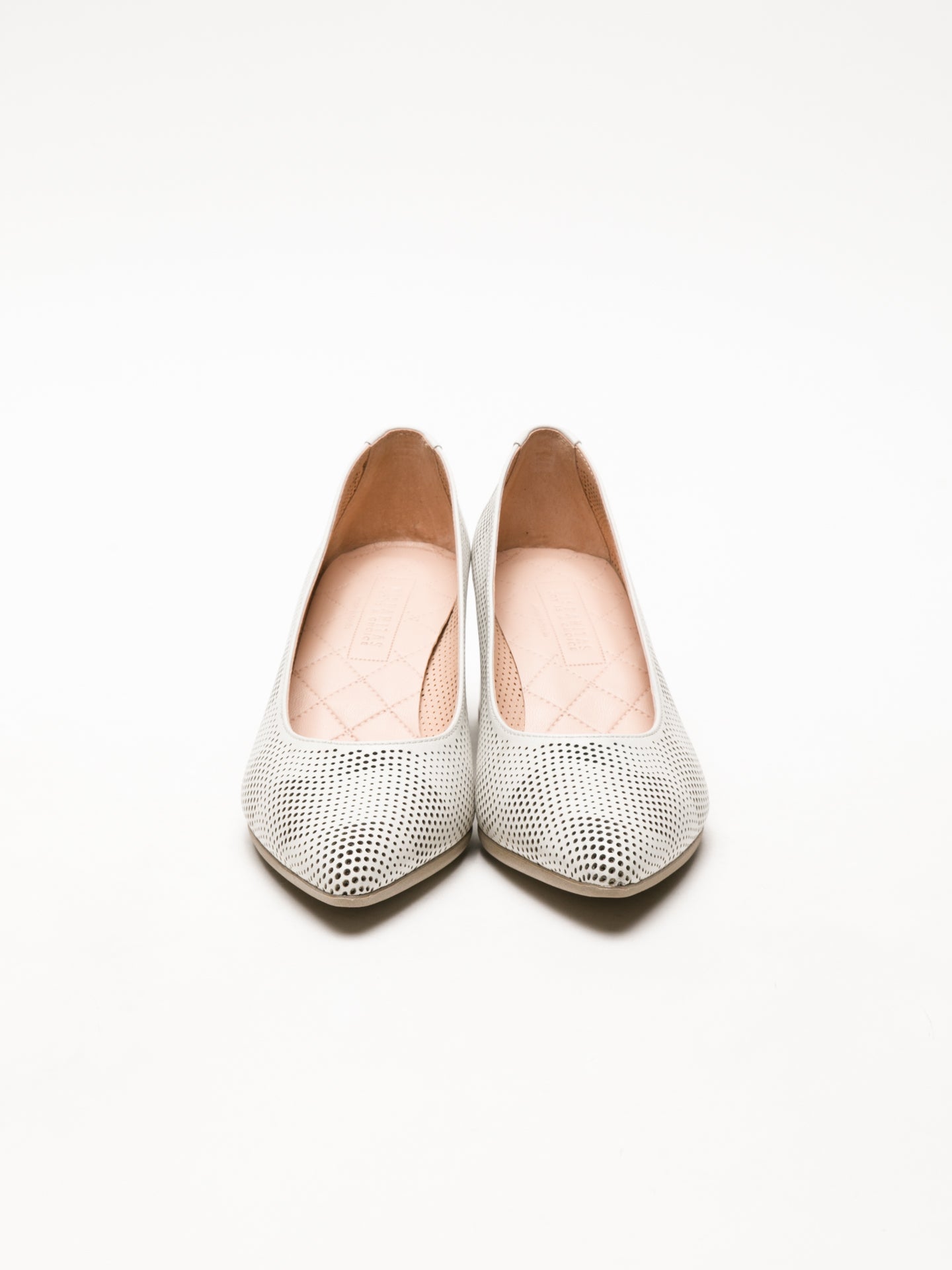 Hispanitas Sapatos de Salto Grosso em Bege